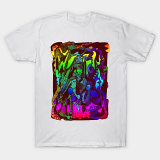 Rainbow Abstract Wave of Thoughts No 4 T-Shirt